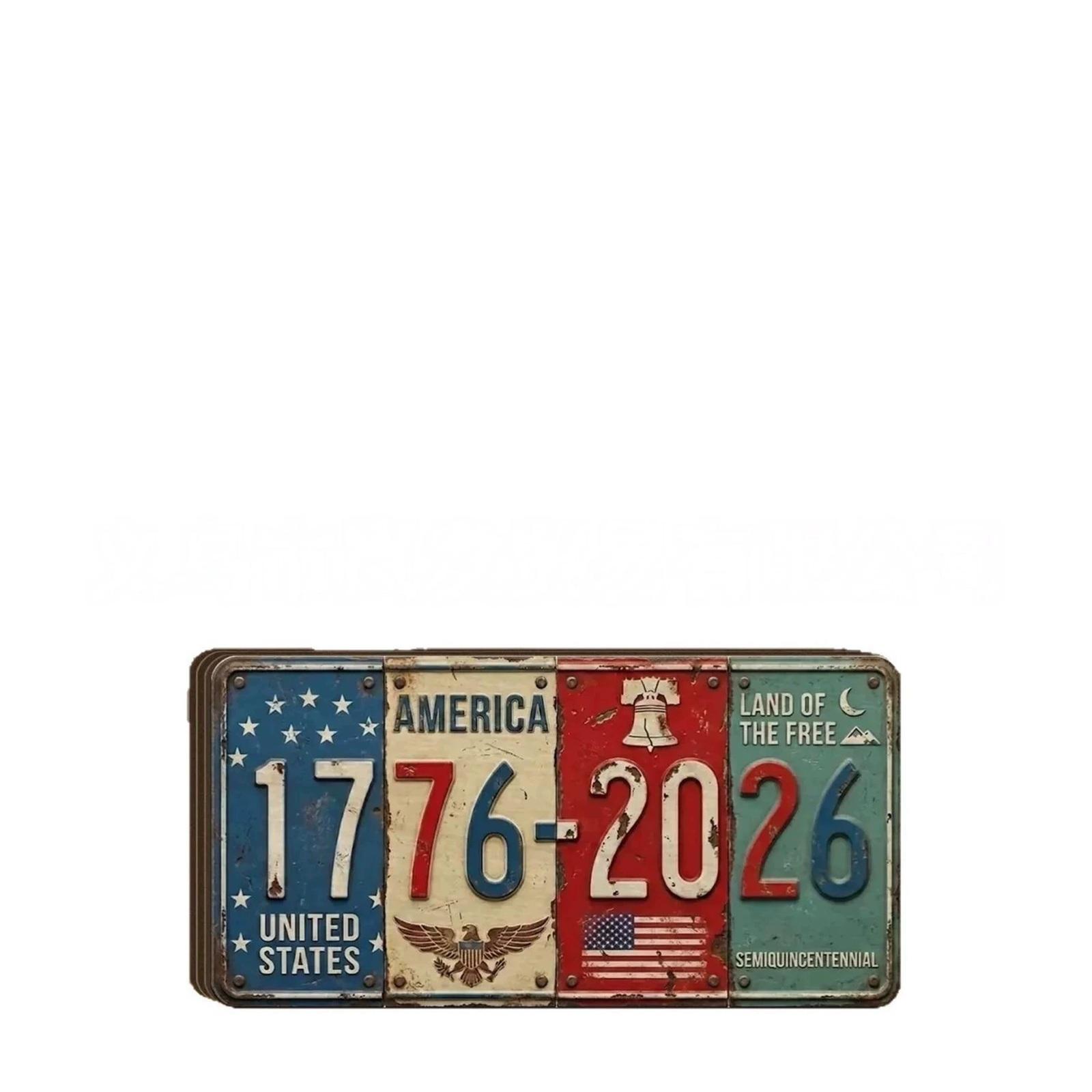 

Metal Block Sign 250th Anniversary Commemorative Plaque Durable Rustic Design Indoor Outdoor Display Historical Decoration