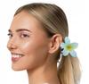 Spinka Włosów Klips Niebiesko-Żółty Kwiat Wiosna Karnawał Hawaje Aloha 8Cm