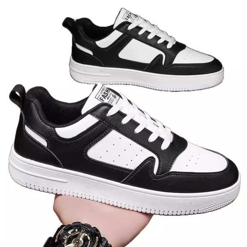 Men's Spring Breathable White Korean-Style Chunky Sneakers