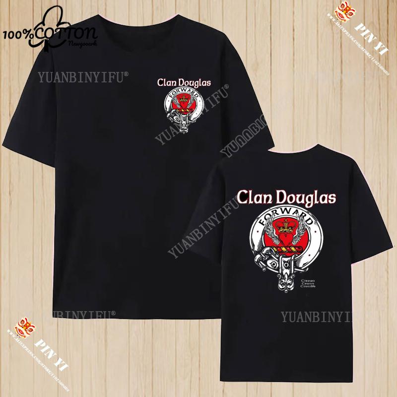 Harajuku Clan Fraser of Lovat Clansman’s Crest Badge Print Summer Trending Unisex T Shirt 100% Cotton O-neck Short-sleev
