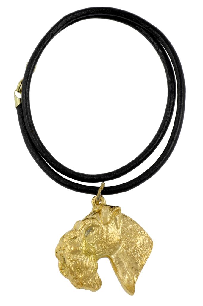 Kerry Blue Terrier, Irish Blue Terrier I - necklace with a dog in a gift box, gold-plated pendant for a dog lover, striking jewelry by Art-Dog