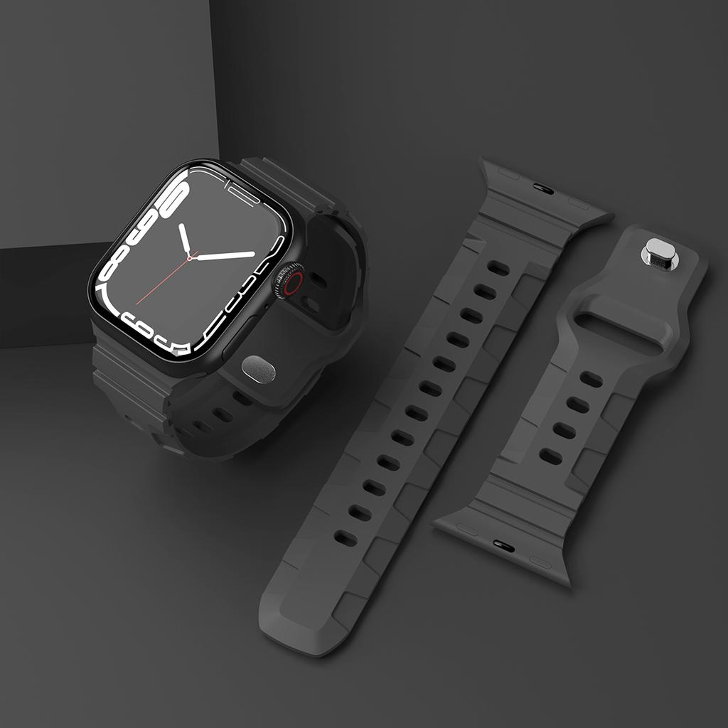 Silikon-Sportarmband für Apple Watch Ultra 49 mm 8 7 45 mm 41 mm, atmungsaktives Gummiarmband für IWatch Serie 7 3 4 5 6 Se 40 mm 44 mm 42