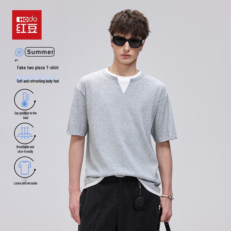 Hodo Men s Loose Fit Short Sleeve Knitted T-Shirt L