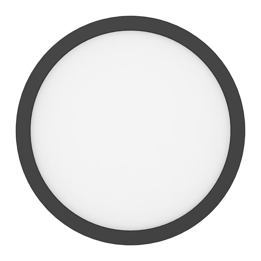 Modern Round Ceiling Light Ø22.5Cm Black LED 18W Variable Color Evora Milagro