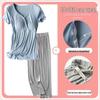 Maternity Short-Sleeve Pajama Set for Nursing and Postpartum Care