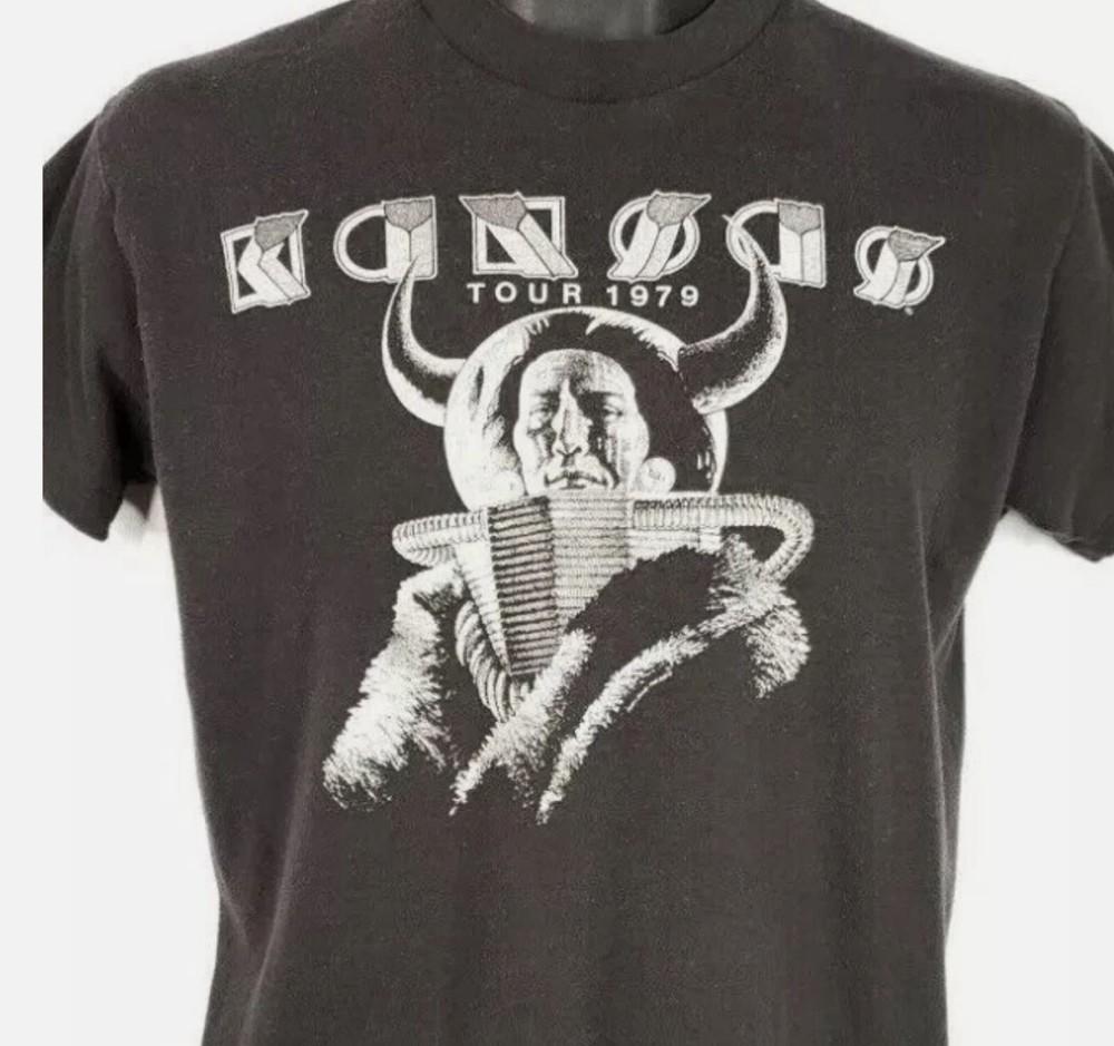 KANSAS BAND T Shirt Vintage 70s 1979 Monolith Tour Native American