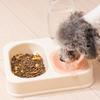 Pet Food And Water Feeder 2 In 1 Pet Feeder Bowl Automatic Water Dispenser with 500ml Bottle Detachable Pet Feeder for Cats Dogs