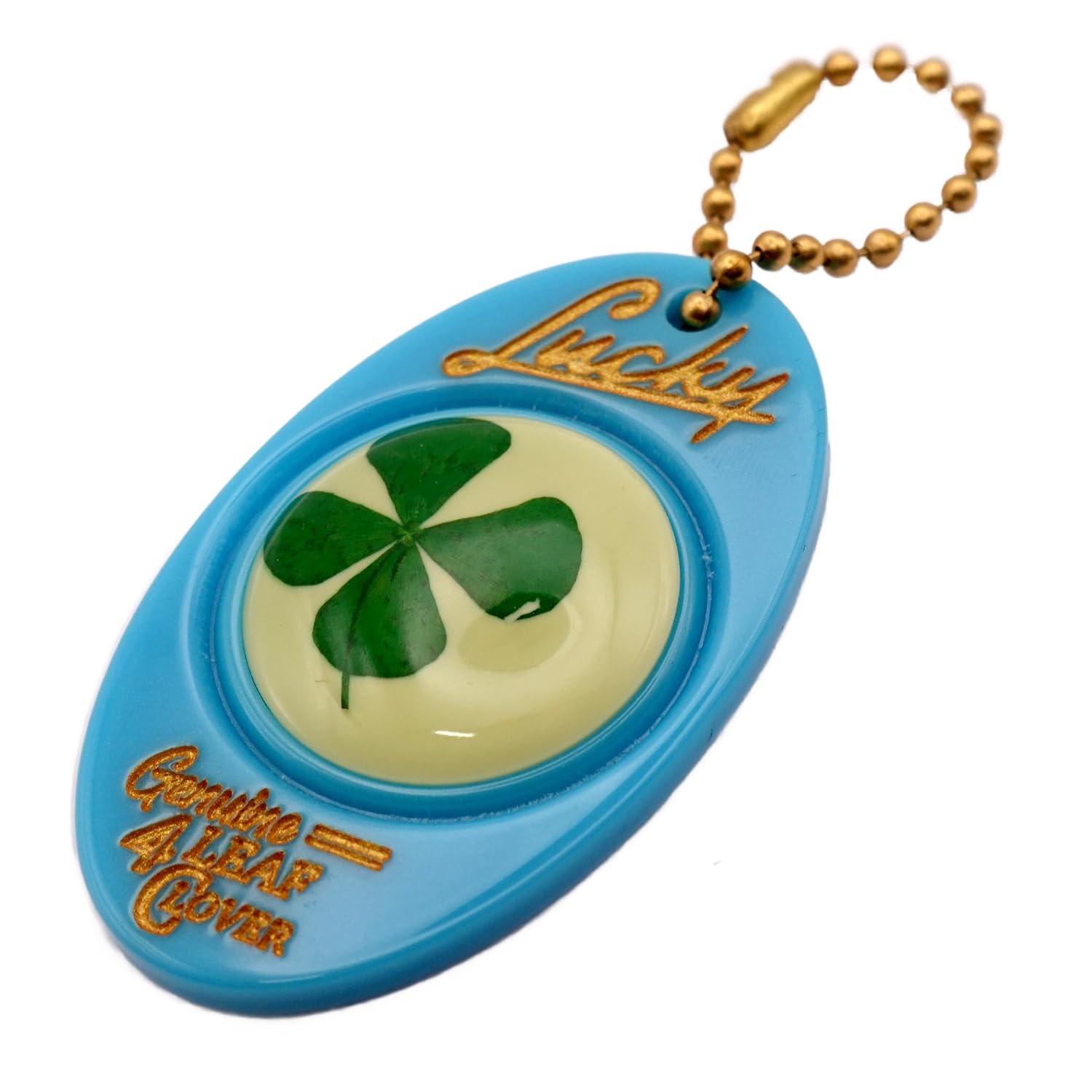 

Vintage Design American Clover Four-Leaf Keychain 4RFC-001BL