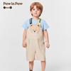 PawinPaw Baby Boy Adjustable Cartoon Bear Overalls