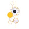 Blue And Gold Wall Clock W/Hook 30" Large Wall Clock Modern Living Room Decor Silent Non-Ticking Clock Not Included Battery
