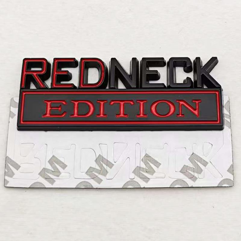 REDNECK Edition 3D Emblem Sticker Badge Fender Funny Decals Car Truck Replacement Door Decoration for Universal Car SUV