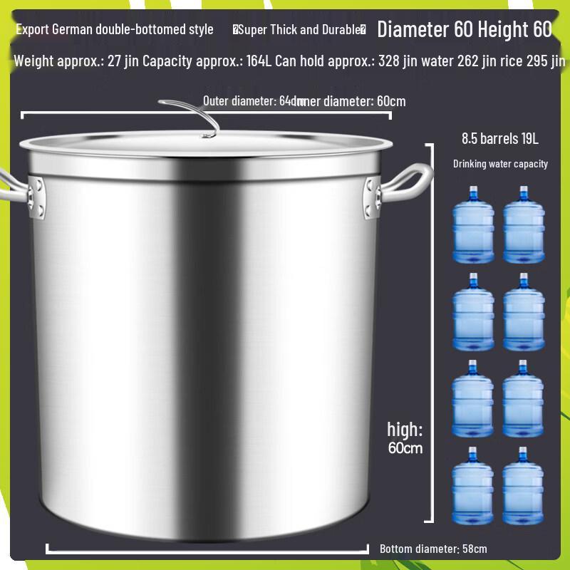 JPHZNB Commercial Stainless Steel Pot with Lid