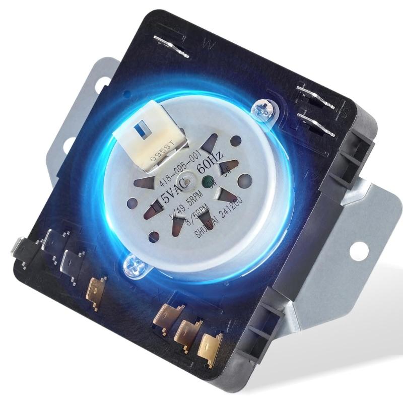 Energy Efficient Laundry Timer Metal Texture Reduces Power Waste Precise Timing Suitable for Multiple Dryer Brands