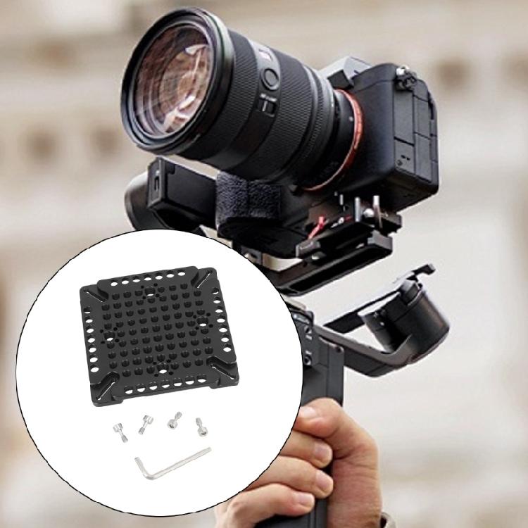 Aluminum Cheese Plate Extension Mounting Platform for Photography Accessories with 3/8 1/4 Screw Holes for Users