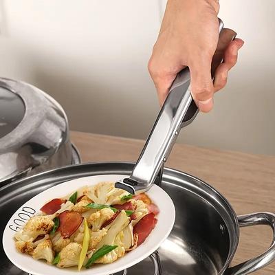 Pince universelle pour assiettes et bols, en acier inoxydable, anti-chaleur, ustensile de cuisine