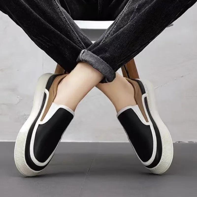 Men's Loafers Luxury Leather Casual Shoes Soft Sole Driving Shoes Non Slip Sneakers for Men Comfort Walking Flats
