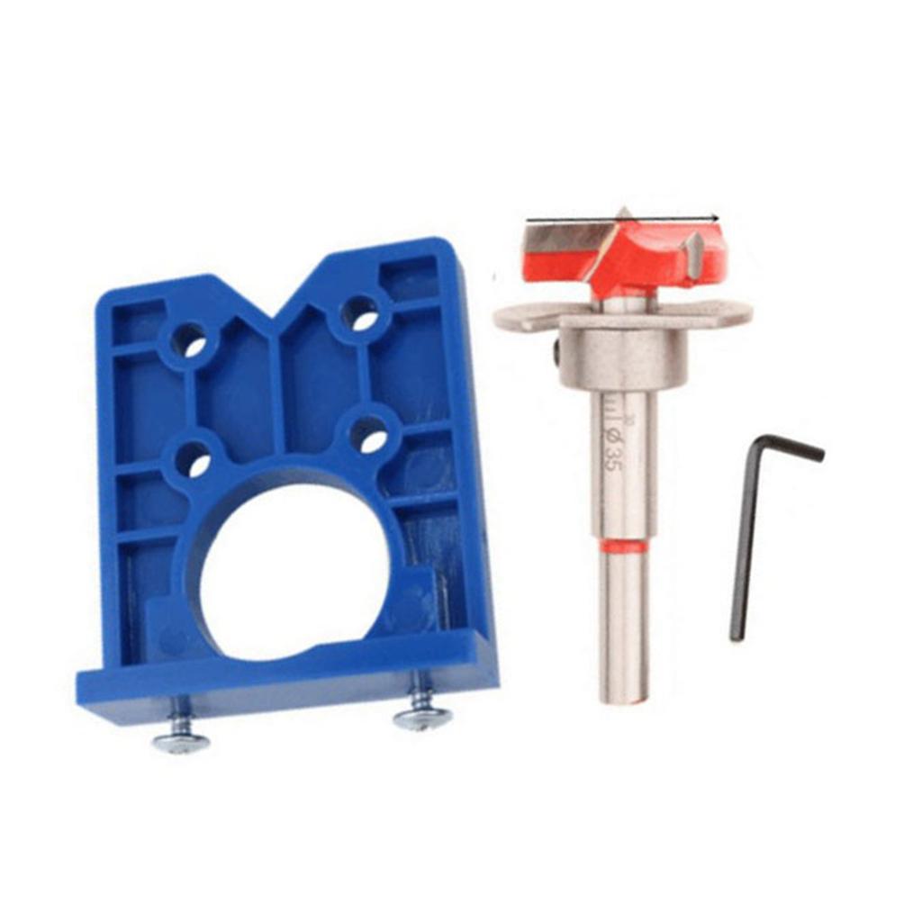 Concealed Hinge Jig Kit 35mm ABS Incisive Alloy Hinge Drilling Hole Router Jig for Furniture