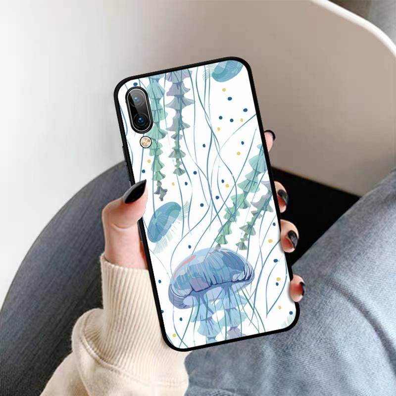 Cute Cartoon Jellyfishes  Phone Case for Vivo Y91C Y11 17 19 17 67 81 Oppo A9 2020 Realme C3