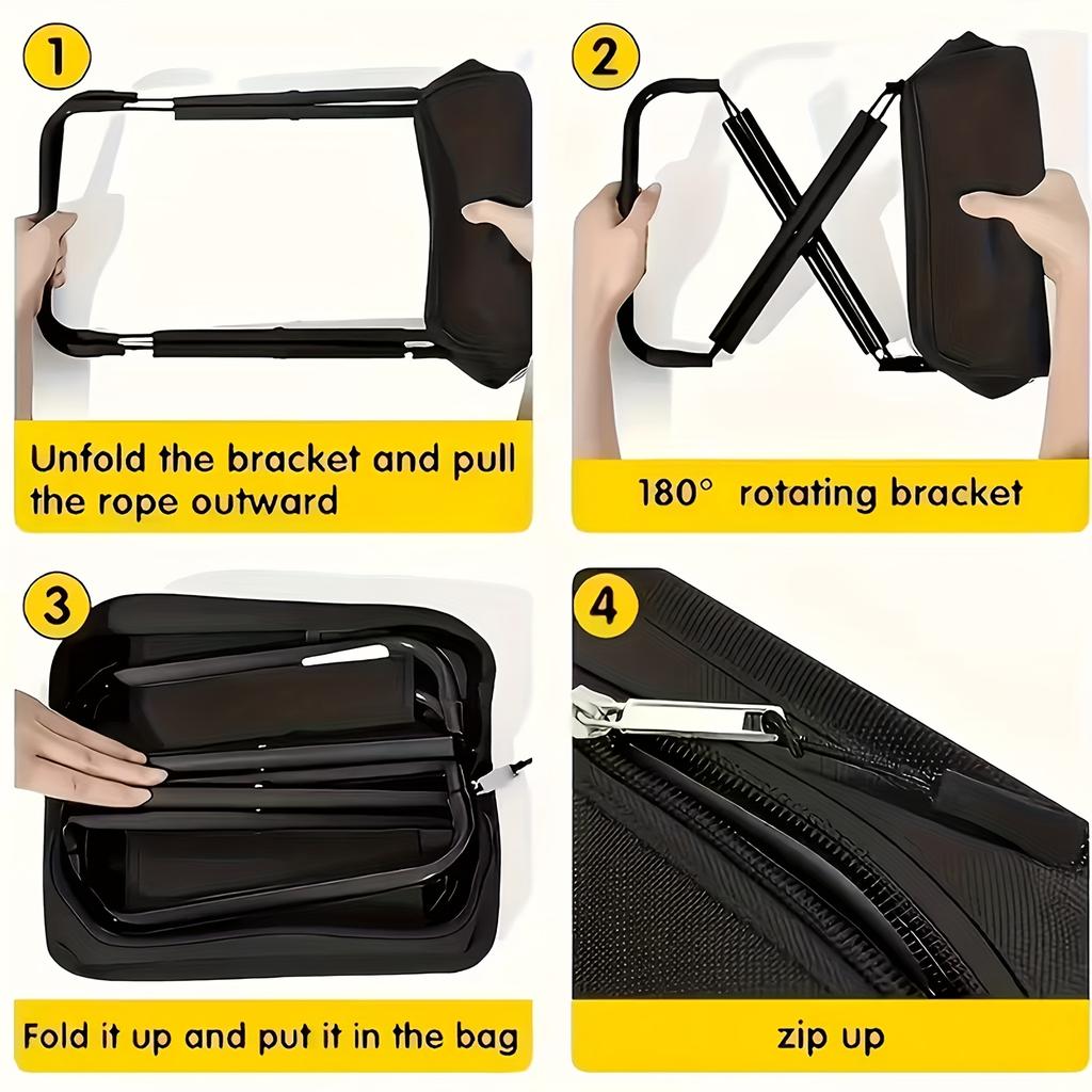 2-in-1 Portable Folding Outdoor Chair with Shoulder Strap, Lightweight Durable Chair for Camping, Hiking, Fishing and Travel
