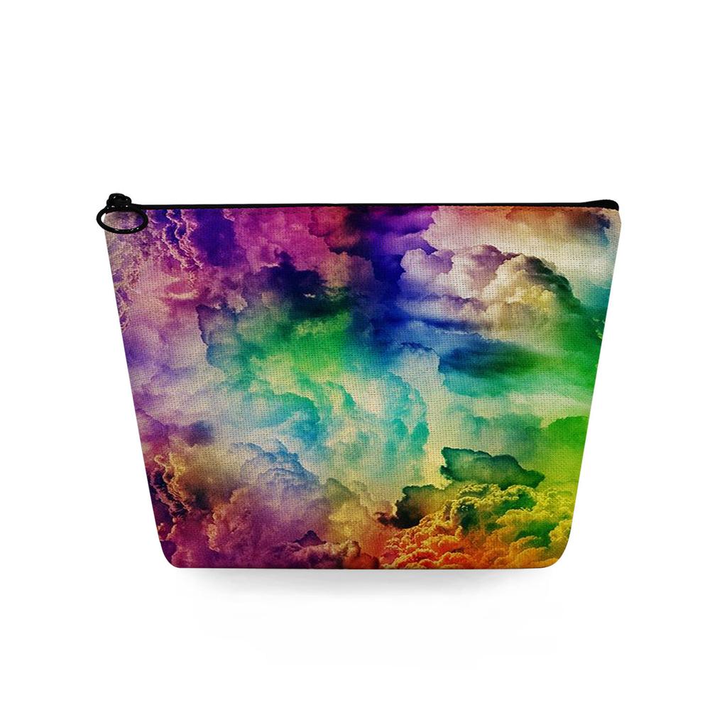 Women Color Texture Print Cosmetic Bag Toiletries Organize Travel Storage Case 6776