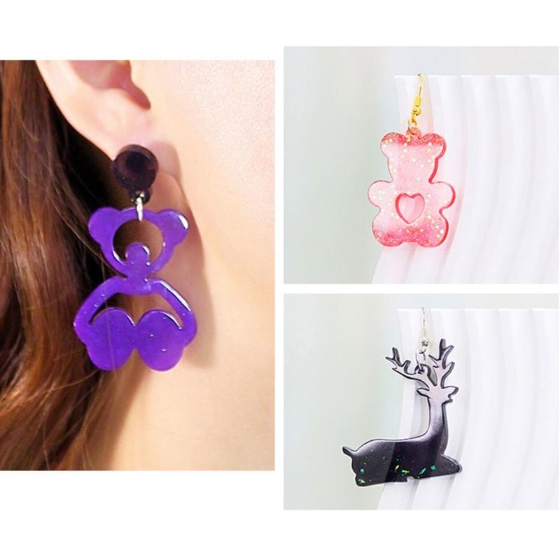 Earrings Silicone Mold Epoxy Resin Ear Drop Molds DIY Handmade Crafts Jewelry Making Tools Accessories Gift for Girls