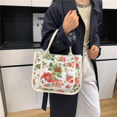 International Fashion Ethnic Print Canvas Handbag and Lunch Bento Bag
