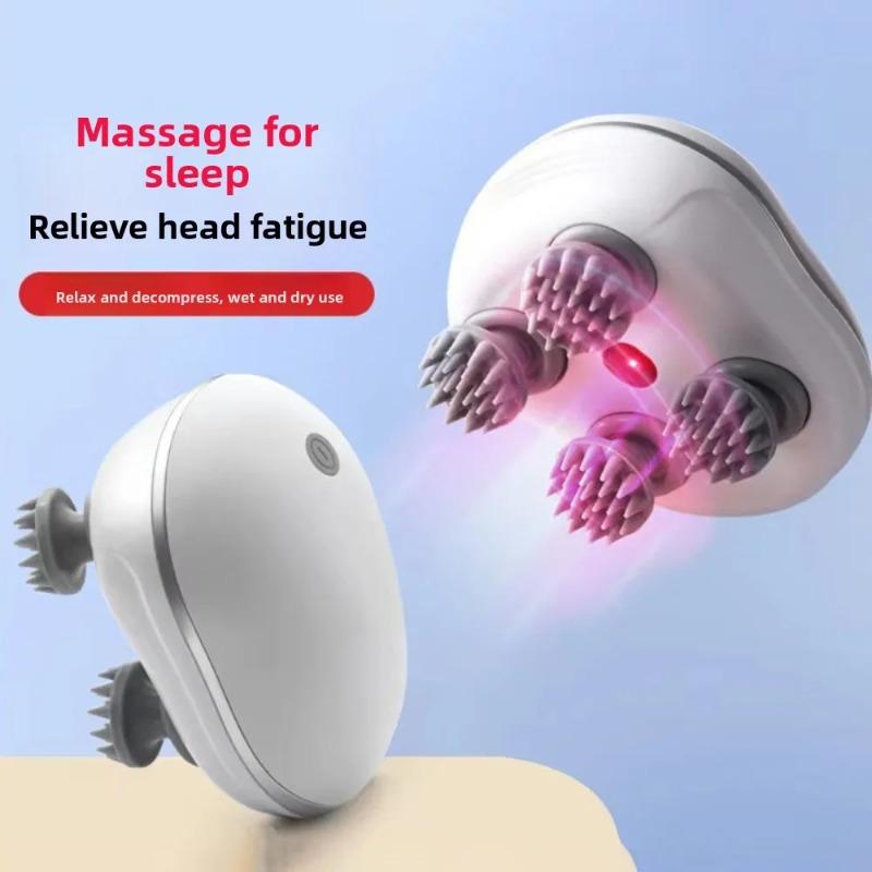 2026 Neues Geschenk Tragbarer Elektrischer Kopfmassagegerät Kneten Kopfhaut Entspannen Kopfhautmassagegerät Wiederaufladbar Vibration Kopfmassagegerät Badezimmer