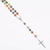Men's Prayer Catholic Rosary Necklace Long Beaded Chain Cross Pendant Necklaces for Women Religious Zircon Rosarios Church Gift