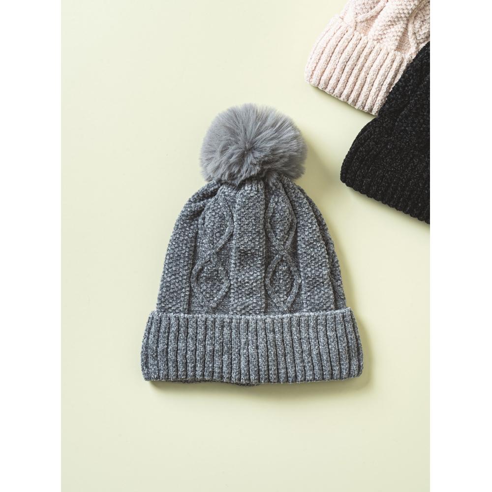 

Daiso Drop Knit Beanie beige