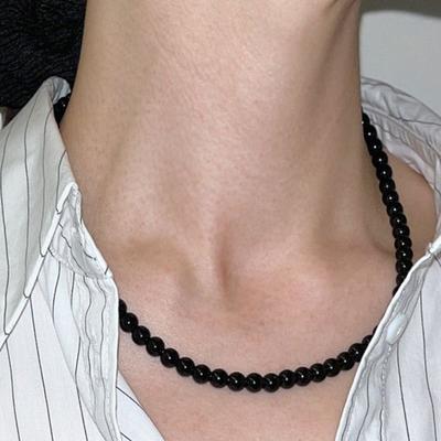 DEFINE OTHER 3rd Reorder_Black Glass Beads Necklace