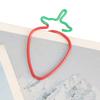 20Pcs 2‑Color Paper Clips Strawberry shaped Plastic-coated Metal Fruit Shaped Paper Clips Prevent Slip 3*1.7cm