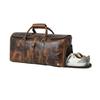 Leather Duffle Bag: Men's Travel Weekender with Shoe Compartment