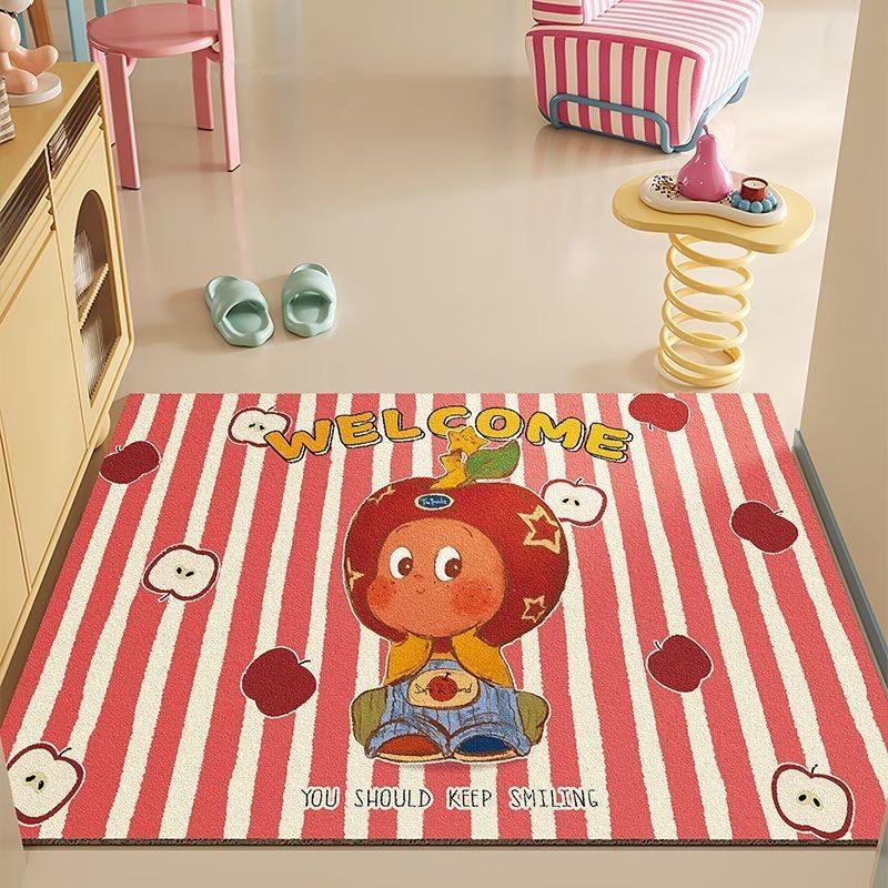 

VIKAMA Cute Yellow Cartoon Twinkle Twinkle Carpet Doormat Non-Slip Bathroom Mat Rug For Bedroom Carpet For Live Room Home Decor 40X60CM (1.3X2FT