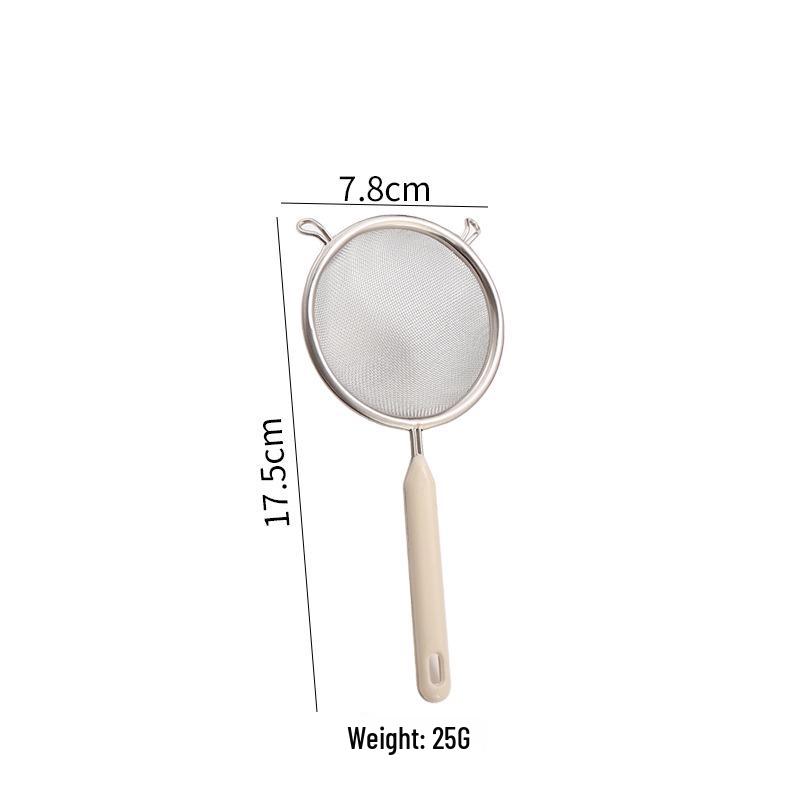 

304 Stainless Steel Fine Mesh Strainer with Wood Handle - 40 Mesh for Flour, Soy Milk, Juice, and Oil