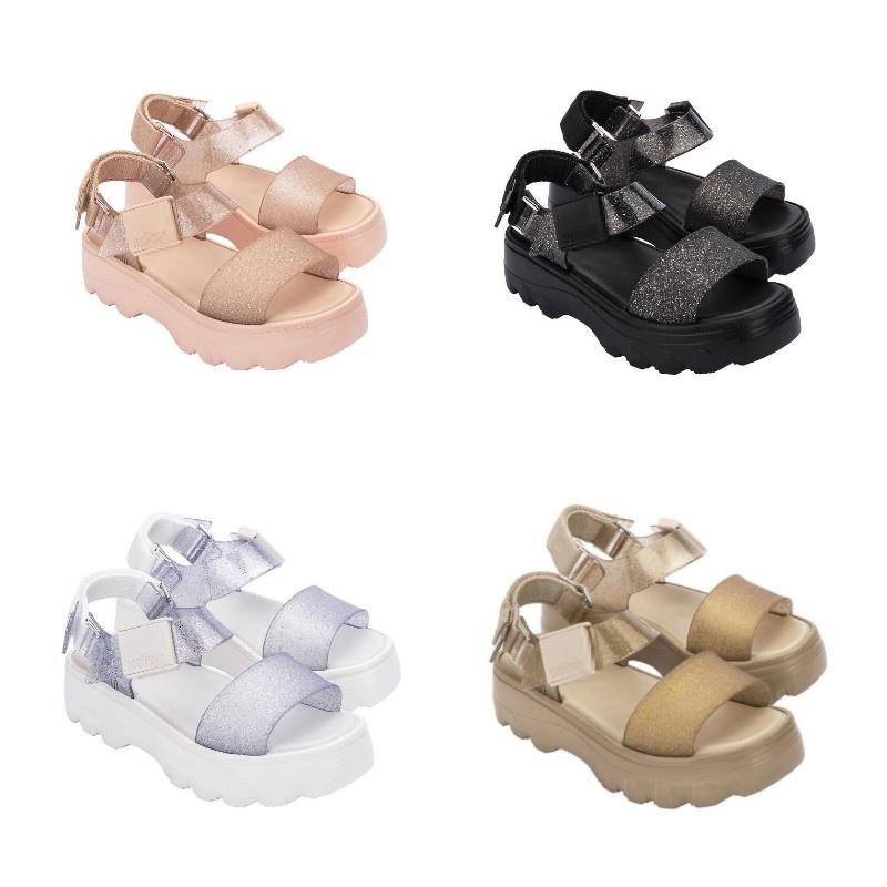 2023melissa Stylish Melissa Women's Flat Sandals With Chunky Soles And Trendy Wide Straps