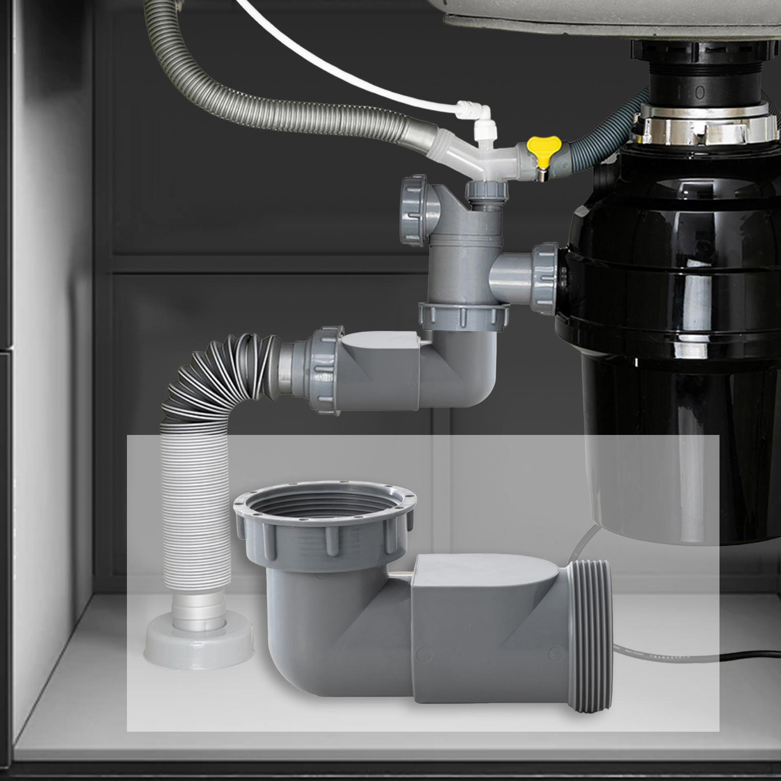 

Адаптер слива кухонной мойки Соединитель трубки Легко установить Фитинг для канализационного шланга для ванной комнаты Посудомоечной машины