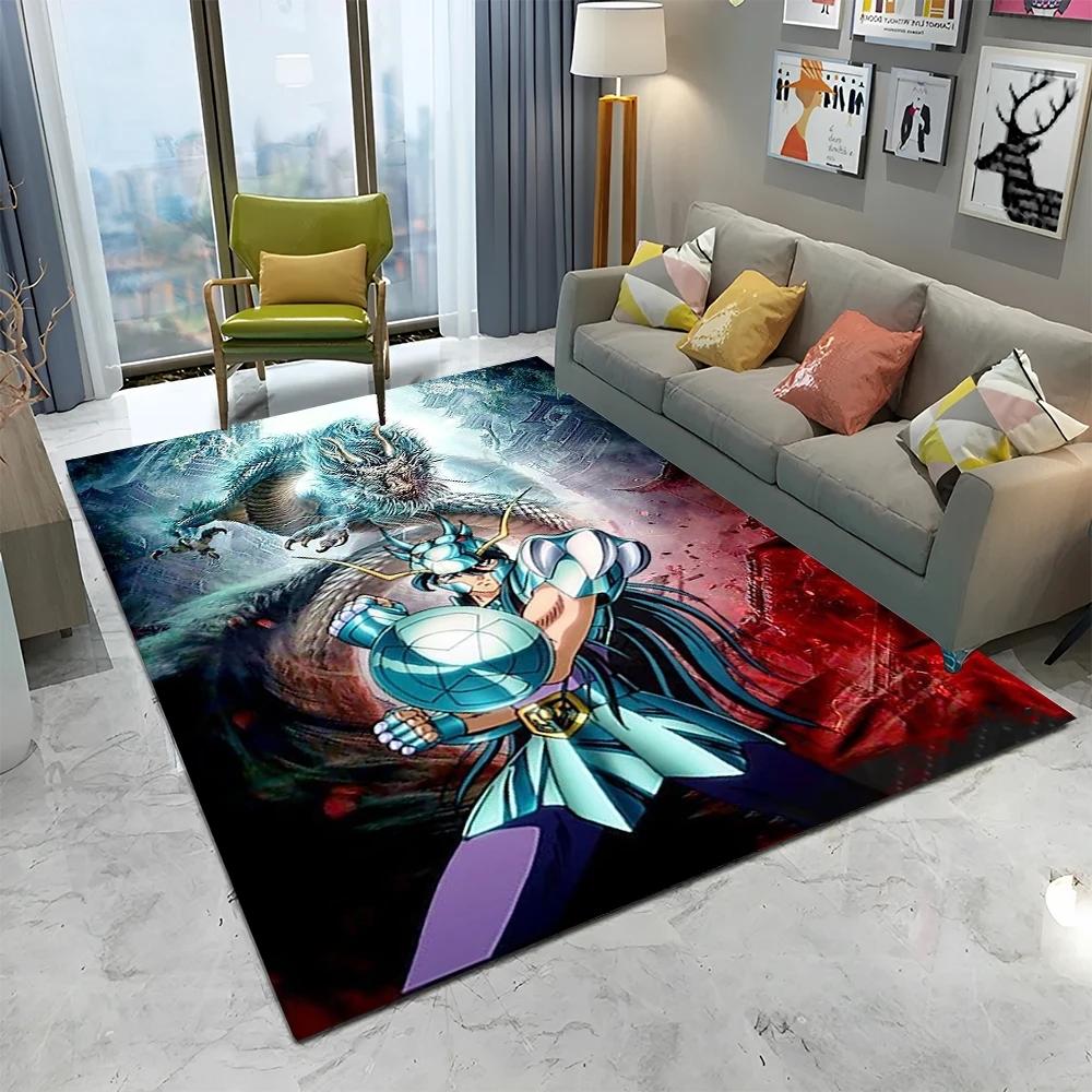 Retro Saint Seiya Anime Karikatür Halı Halı Ev Oturma Odası Yatak Odası Kanepe Paspas Dekor, çocuk oyun Alanı Kilim kaymaz Zemin Mat