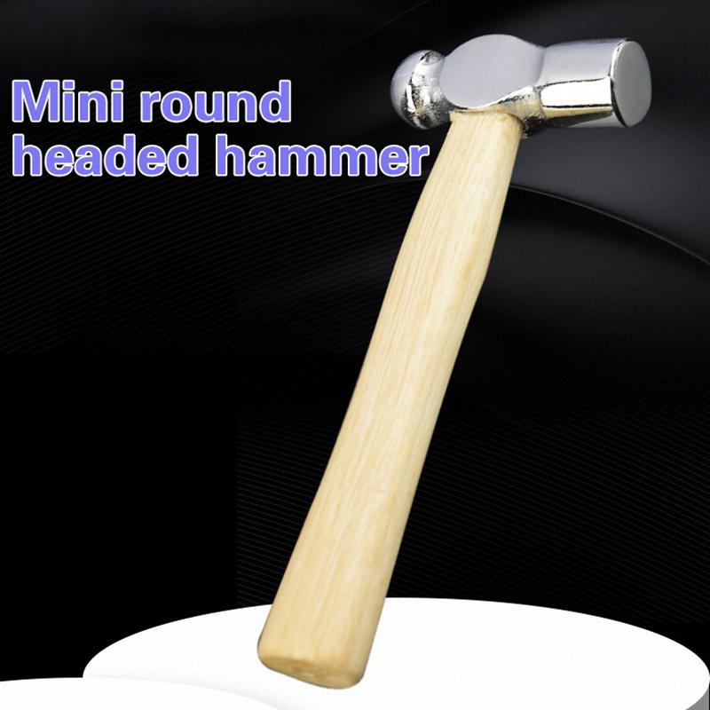 Mini Hammer Smashing Walnut Round Head Wooden Handle Hammer Car Escape Tool Hand Hammer Multi Function Mini Hammer