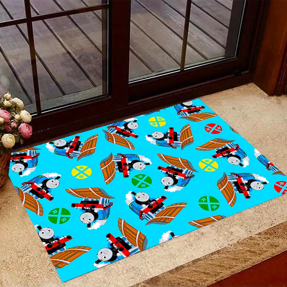 Thomas Train Birthday Party Carpet Design for Hallway Dormitory Game Room Balcony Antislip Carpet Anime Office Decor