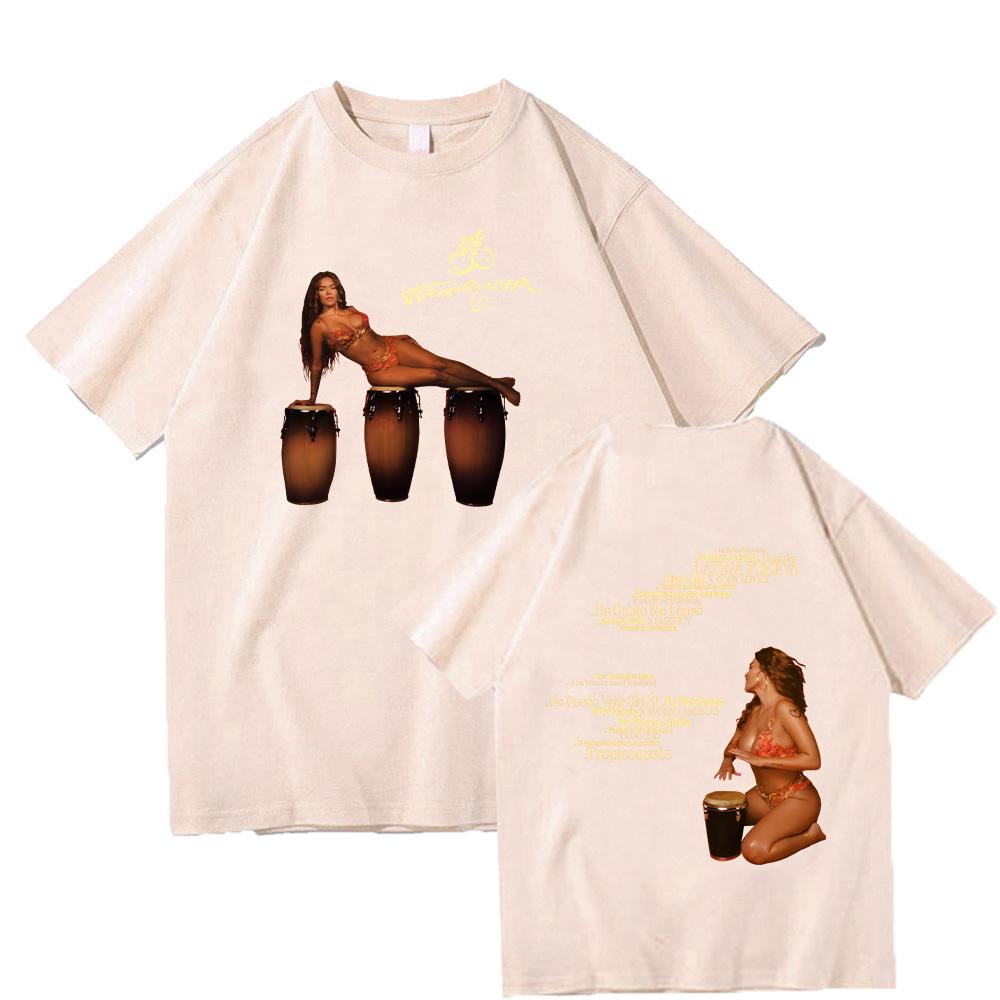 Karol G T-Shirt Karol G Tropicoqueta New Graphic Tees Cotton High Quality Soft Clothing Casual Women Men Summer Breathable Tops