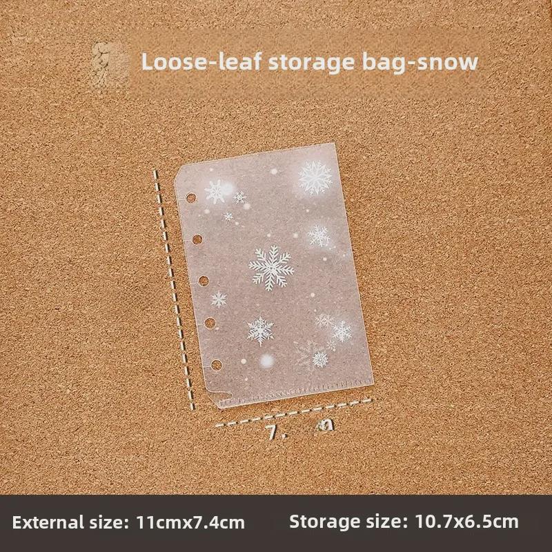 PVC Glitter Transparent A7/M5 Loose-Leaf Notebook & Storage Set