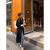 Solid Color Woolen Coat Mid-length Women's Autumn and Winter All-match Internet Celebrity Thickened Hong Kong-style Loose Woolen Coat