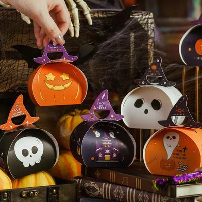 Halloween Ghost Candy Snack Box Happy Halloween Decoration For Kids  Biscuit Cookies Gift Box Halloween Party Supplies