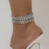 Multilayer Gold Metal Anklet Set Women's Vintage Barefoot Sandals Summer Bracelets Girls Glamour Jewelry
