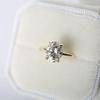 2ct Oval Cubic Zirconia Engagement Ring: Yellow Gold Plated Wedding Proposal Ring: Art Deco Solitaire Bridal jewelry gift for her