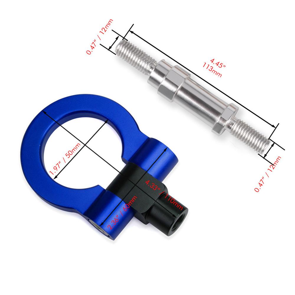 RASTP-Racing Car Billet Aluminum Screw-On Front Auto Tow HooK Ring Kit for Honda FIT 2004 RS-TH008-3