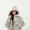 Mens Winter Thick Cotton Puffer Coat With Faux Fur Collar Loose Fit Warm Casual Jacket Youth