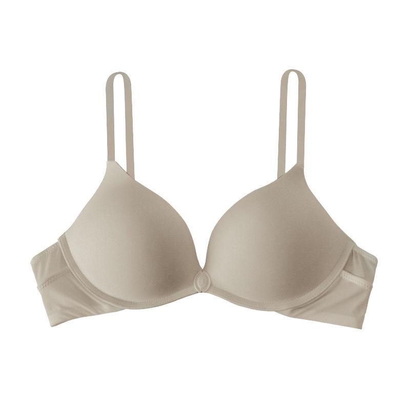 Zhangyou Women's Seamless Front-Buckle Sports Bra for Small Chests - Anti-Sagging, Gathered Design, Minimized Look for Larger Chests