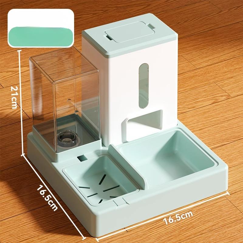 

Миска для кошек Миска для корма для кошек Двойная миска из нержавеющей стали Автоматическая поилка для домашних животных Миска для собак Миска для собак и питьевая вода Универсальный продукт 16.5*16.5*21cm