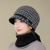 Mom Hat Lady Autumn and Winter Velvet Warm Rabbit Hair Cold Cotton Wool Hat